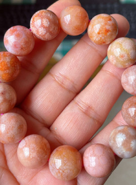 天然珊瑚玉手链手串圆珠男女饰品