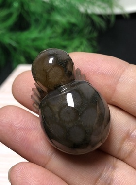 天然珊瑚玉黑色龙龟乌龟吊坠摆件