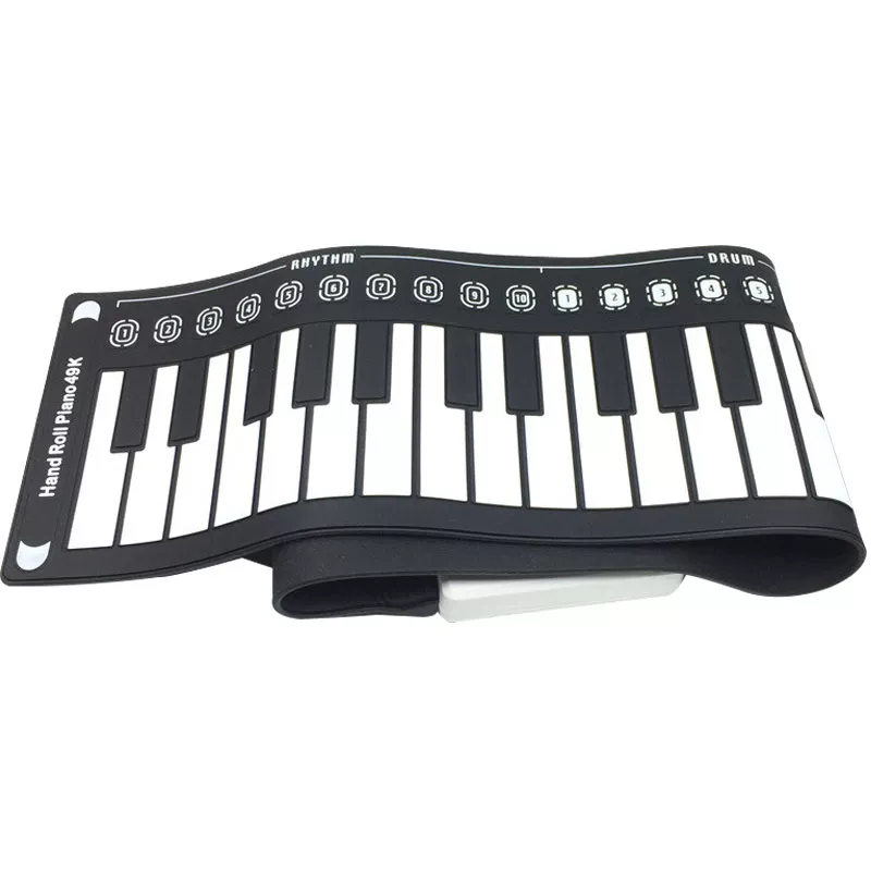 Piano, handheld folding silicone synthesizer, 49 keys