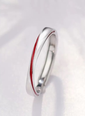 简约百搭小众设计999银情侣对戒