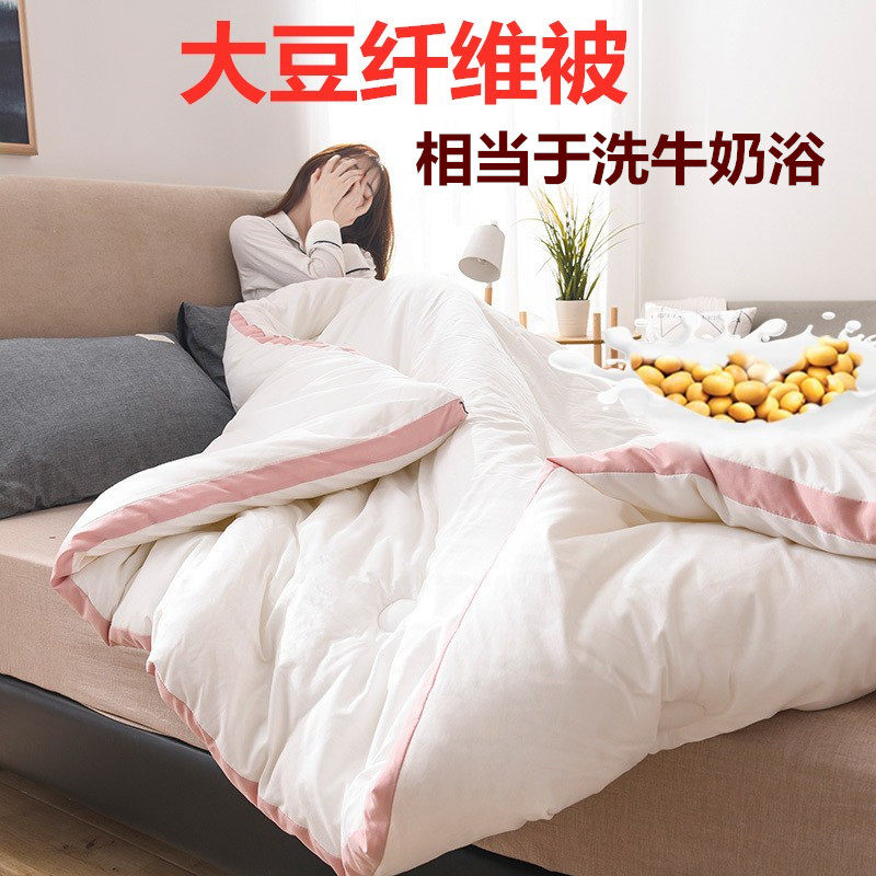 大豆纤维被子加厚保暖冬被立体棉被被芯单人双人床秋冬被褥