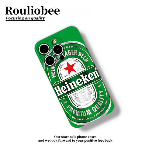 喜力啤酒适用苹果16promax手机壳iphone14PRO华为mate60pro新款Pura70荣耀300女reno13保护套vivos20硬小米15 - 图2