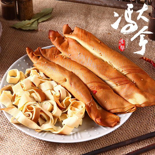 Spiced dried tofu rolls, a specialty of Northeast China