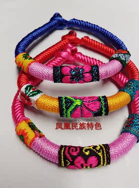 原创民族风编织花边多色手饰品