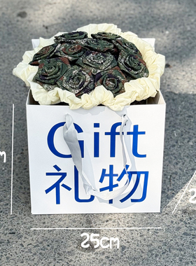 迷彩玫瑰送男友老公儿子入伍退伍回家接站花束礼物仪式感氛围布置