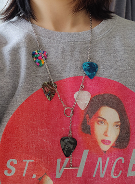 拨片吊坠多种佩戴方式音乐节饰品