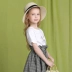 Đón áo phông hoạt hình áo thun ngắn tay mùa hè 2019 cho bé gái mới mặc quần áo trẻ em cổ tròn STX0352 - Áo thun