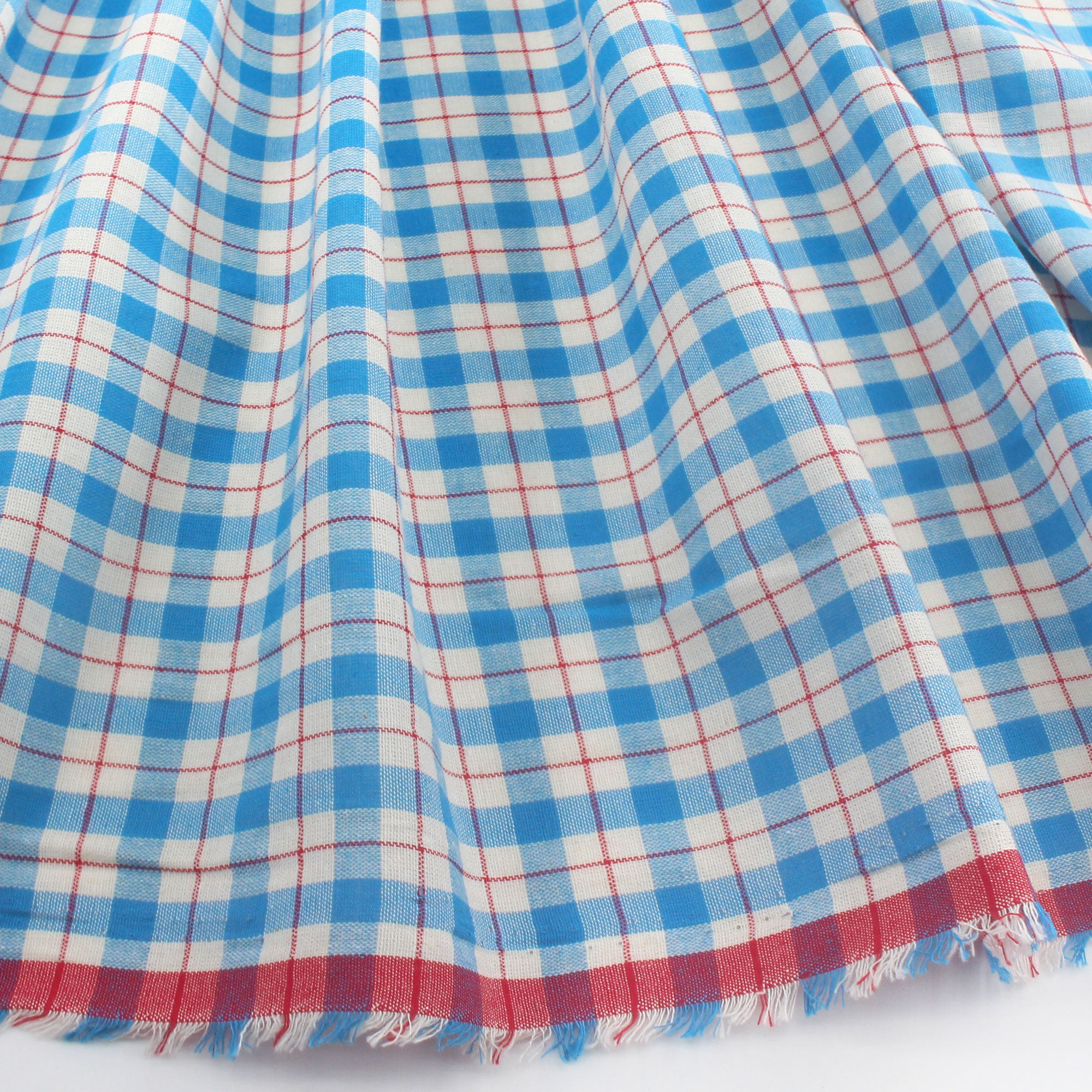 文艺先染色织浅蓝薄款全棉格子 服装连衣裙衬衫童装桌布窗帘面料,淘宝优惠券,粉丝福利购,淘宝优惠卷