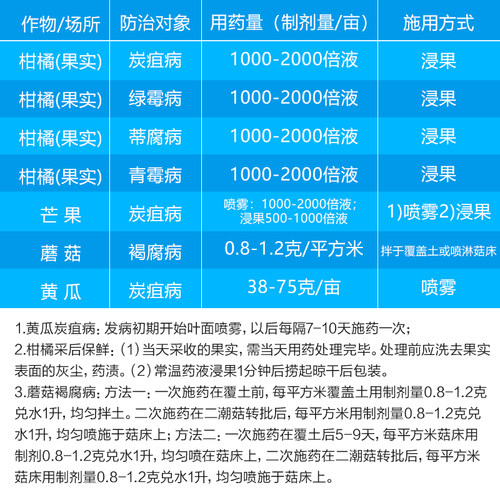 施保功 富美实50%咪鲜胺锰盐炭疽病白腐病褐腐病青霉病农药杀菌剂 - 图1