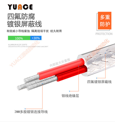 防水进口不锈钢三线贴片热电阻pt100温度传感器探头变送器模块 - 图1