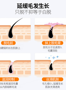 洁净脱毛膏男女通用温和脱毛