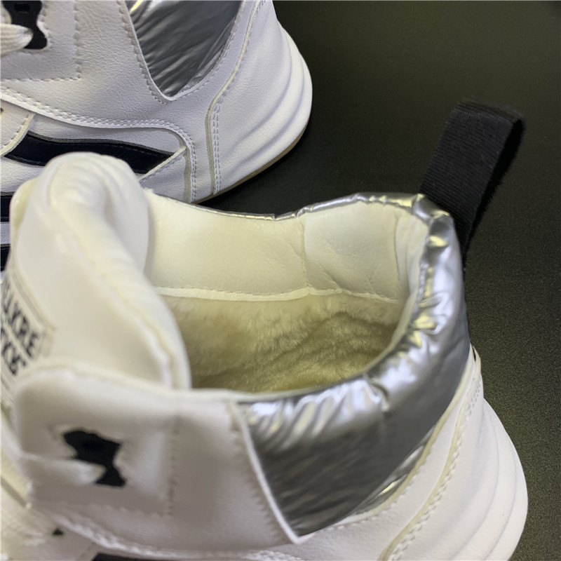 抖音同款24冬季新品男士老爹鞋加绒保暖高帮休闲运动韩版潮流板 - 图2