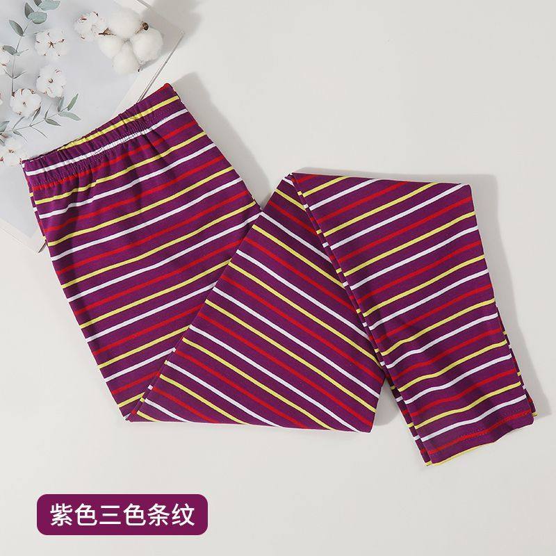 女士条纹印花秋裤 女 单件纯棉中老年人大码加肥加大妈妈弹力衬裤,淘宝优惠券,粉丝福利购,淘宝优惠卷
