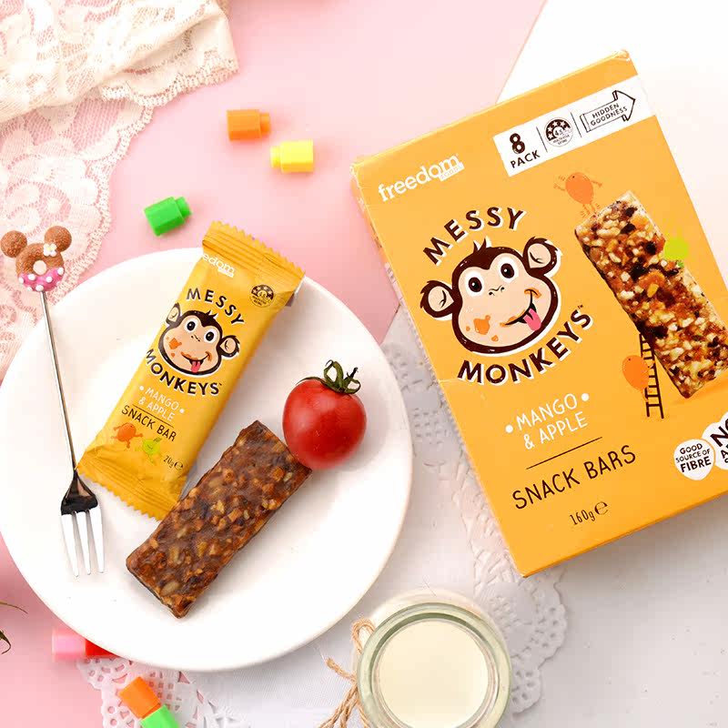 messy monkey儿童芒果苹果即食饼干 freedomFOODS海外营养（消化）饼干