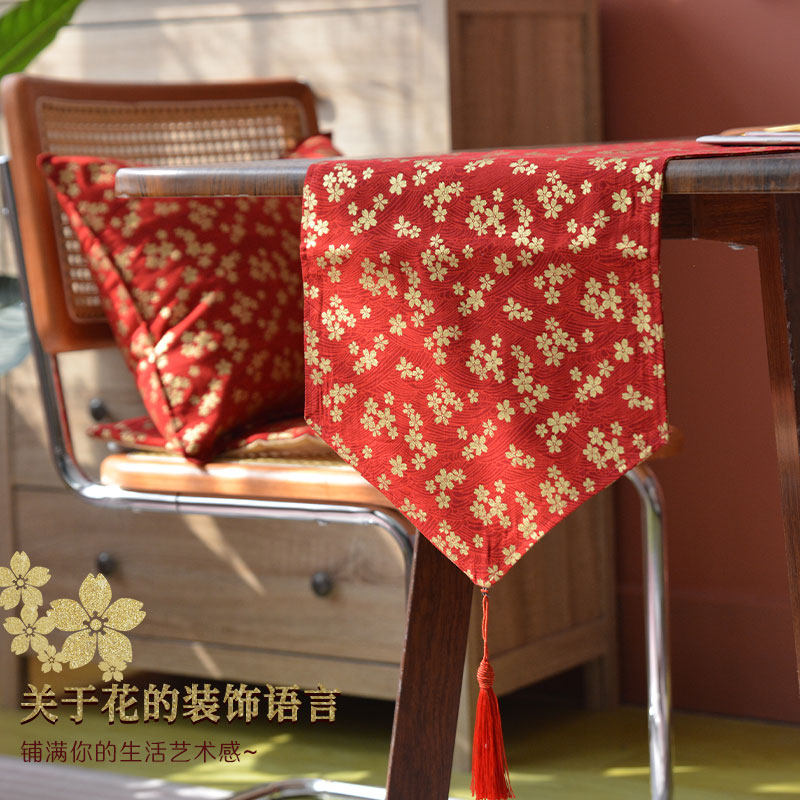 红色桌旗喜庆结婚电视柜茶几长条桌布盖布日式家用桌巾床尾巾家用,淘宝优惠券,粉丝福利购,淘宝优惠卷