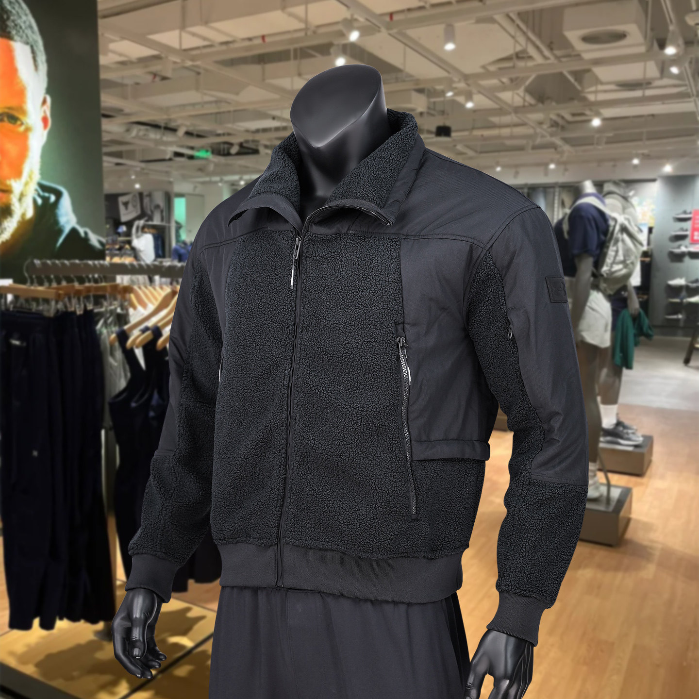 安德玛男外套秋冬新款休闲时尚仿羊羔绒加厚立领运动夹克1378841,淘宝优惠券,粉丝福利购,淘宝优惠卷