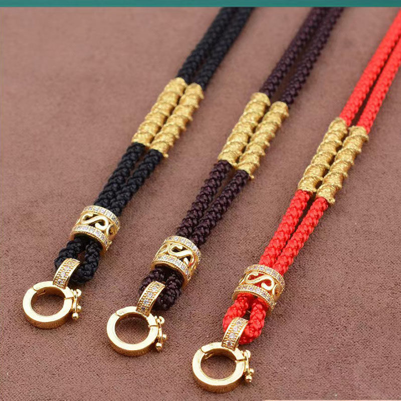 手工编织卡扣佩翡翠配绳可调节吊坠挂绳佛牌挂坠绳玉坠项链绳子,淘宝优惠券,粉丝福利购,淘宝优惠卷