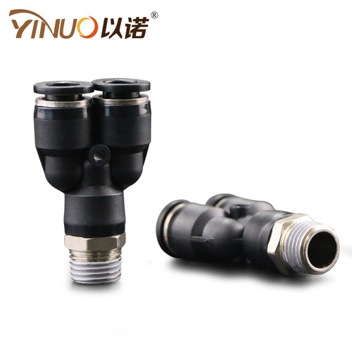 气动快插接头PX4-M5Y型三通螺纹PX6-01/PX8-02/PX10-03/PX12-04M6 - 图3