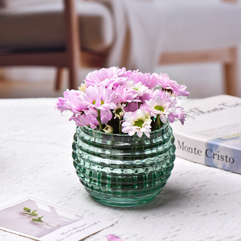 北欧创意彩色圆球玻璃花瓶客厅插花水培绿萝铜钱草绿植家居摆件,淘宝优惠券,粉丝福利购,淘宝优惠卷