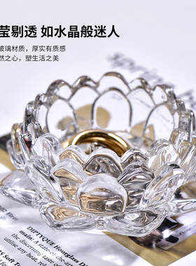 法兰晶莲花烛台摆件装饰