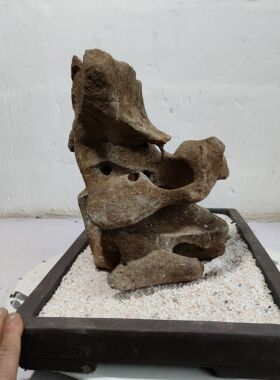 太湖石观赏摆件石英石墨石玲珑石盆景附石奇石天然原石点香石 A1