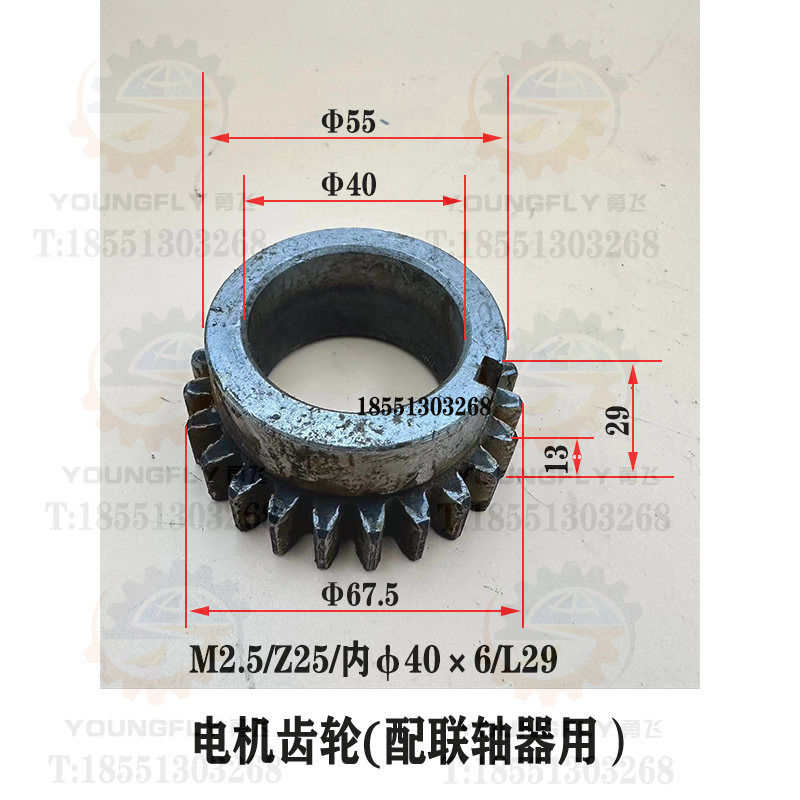 丹东金川 宁夏大河Z5140 Z150 Z5163立式钻床电机齿轮 联轴器总成 - 图0