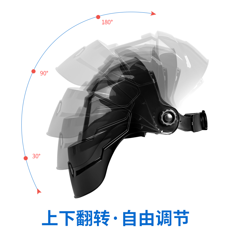 电焊面罩自动变光眼镜防烤脸具轻便透气头戴式全脸防护焊工专用帽