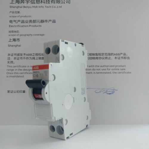 ABB进口断路器空气开关1P16A单片双极DPN双进双出空开SN201L C16 - 图1