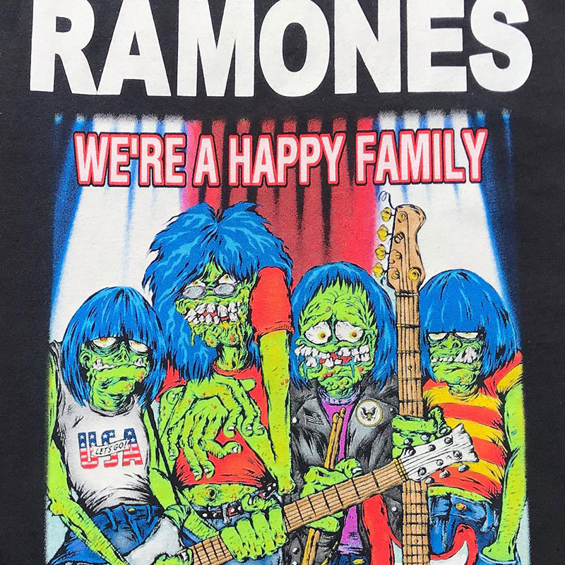 Ramones雷蒙斯乐队周边潮牌趣味创意短袖美式街头vintage古着T恤 - 图2