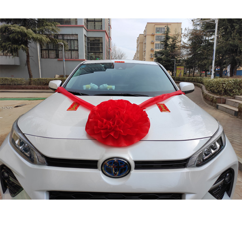 大红花球汽车新车展婚车4S店交车提车绸布布料车前大红花装饰花球,淘宝优惠券,粉丝福利购,淘宝优惠卷