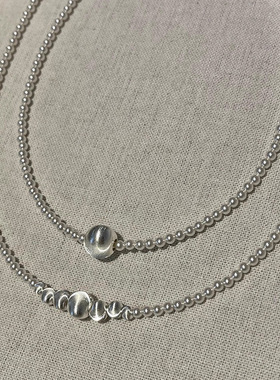 双层珍珠项链女韩国小众设计法式复古个性简约百搭气质颈链锁骨链