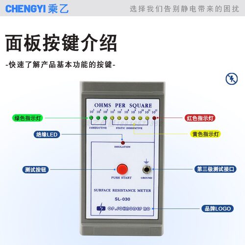 SL-030表面电阻测试仪导电防静电绝缘测试仪表ESD阻抗测试检测仪 - 图0