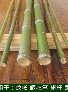 竹竿晾衣旗杆细竹竹子搭架打孔斜切2-5cm直径登山竿定制