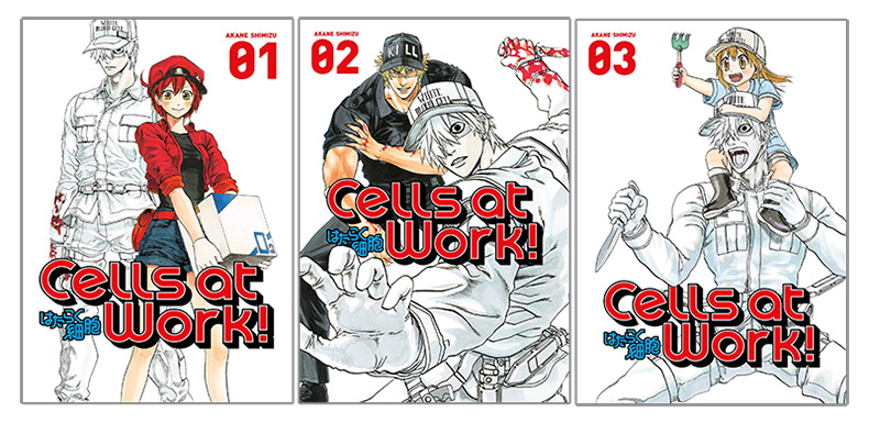 Cells At Work! 英文原版 工作细胞1-3册 漫画 英文版 进口英语原版书籍 - 图0