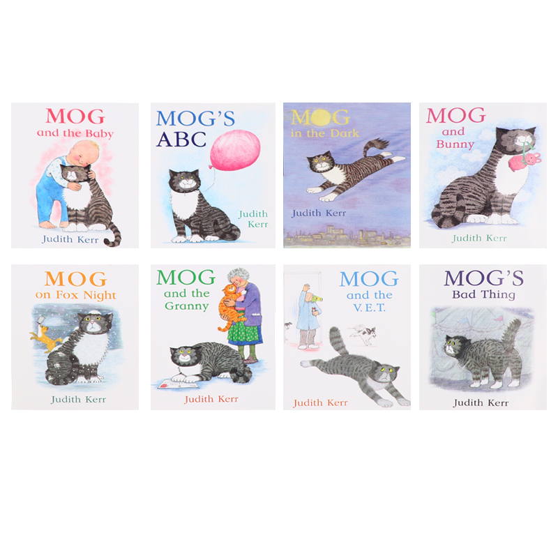 小猫莫格8册套装 英文原版绘本 Mog The Cat Books Series 8 Books Collection Set 儿童英语启蒙图画故事书 英文版 进口英语书籍