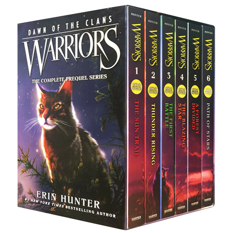 猫武士五部曲1-6册盒装英文原版 Warriors Dawn of the Clans 1-6青春小说猫武士第五部族群黎明章节桥梁书进口课外 ...