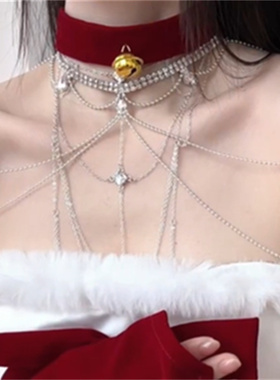 水钻胸链项链纯欲性感身体链高级