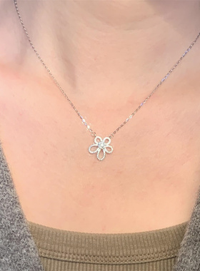 满钻太阳花项链小众个性镂空花朵