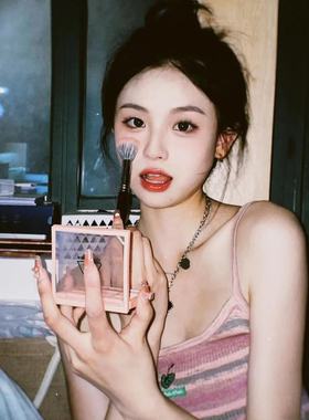 钛钢黑色爱心项链女ins嘻哈小众