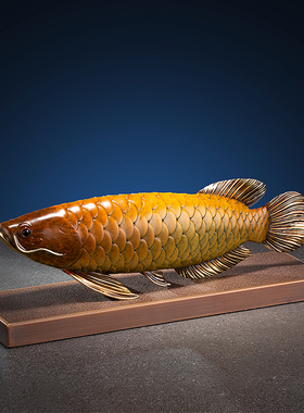 朱炳仁铜 金龙鱼客厅办公桌中式艺术品创意家居鱼装饰品铜雕礼品