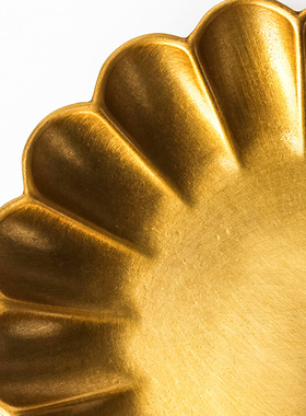 朱炳仁铜菊花碟家用茶道配件茶碟果碟点心碟精致装饰送礼