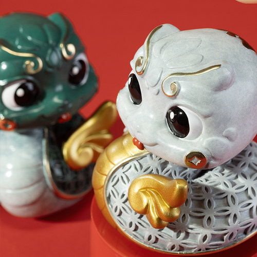 朱炳仁铜 灵蛇定乾坤蛇年生肖摆件生日礼物书桌办公桌面装饰新年 - 图2