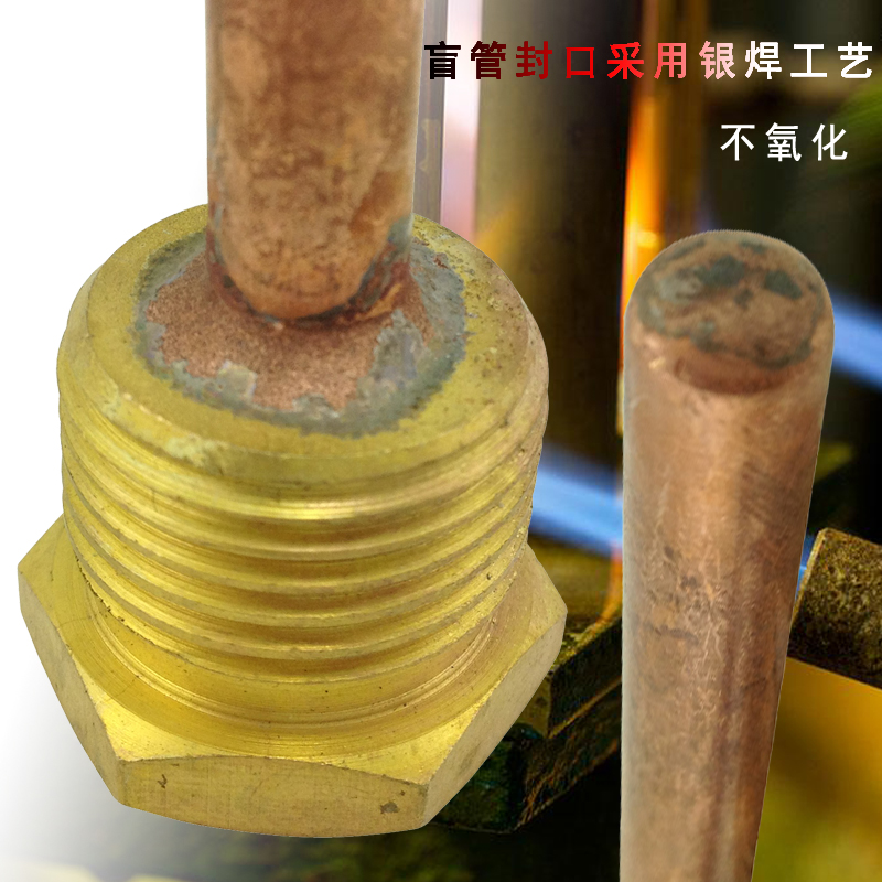 保护PT100温度传感器探头全铜导热水箱盲管4分6分螺纹探头保护套 - 图1