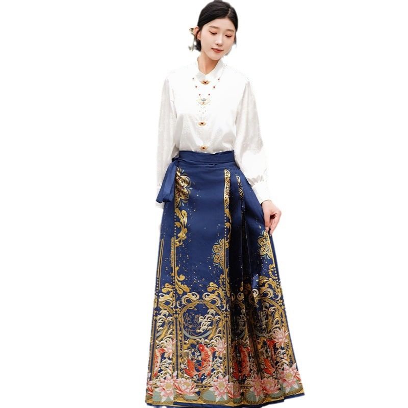 2026年织金妆花成人女生马面裙[莲年有鱼]敬酒订婚服套装重工刺绣,淘宝优惠券,粉丝福利购,淘宝优惠卷