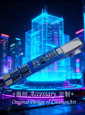 雨熊Y2K千禧原创自制赛博朋克蹦迪未来感电子可爱饰品发夹
