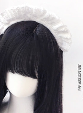 雨熊手作Y2K甜心女仆发箍 甜酷发带百搭cos少女原宿个性头箍