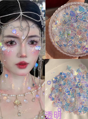 蝴蝶结人鱼妆儿童脸部饰品贴钻