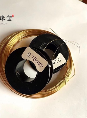 24k金丝金线999纯金丝金线圆形绿松石搓金掐丝蜜蜡玉石星月菩镶嵌