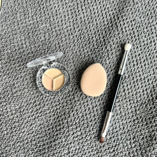 彩棠三色遮瑕小样遮瑕盘遮盖黑眼圈斑点提亮泪沟法令纹彩塘 - 图0