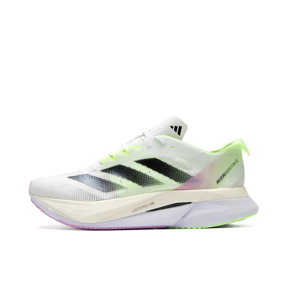 adidas Adizero Boston 12防滑耐磨轻便透气跑鞋白色/黑色/-图3